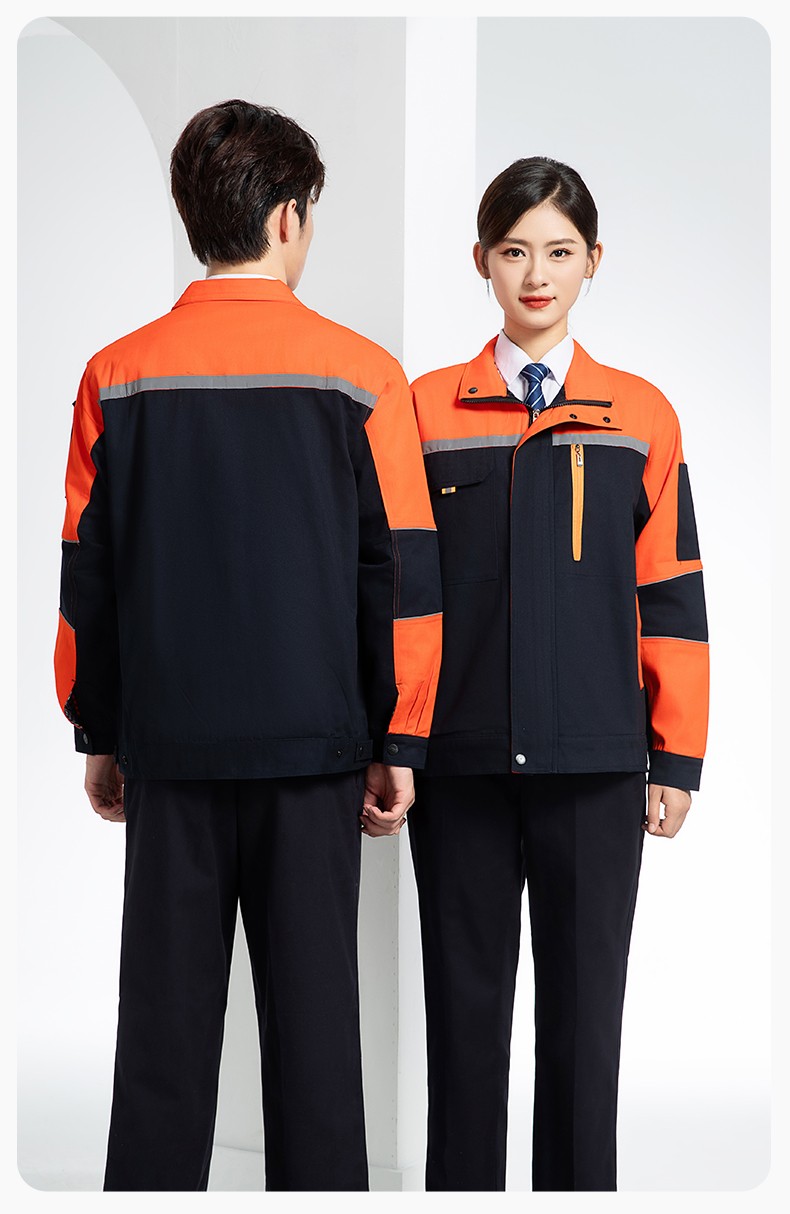 QM20129S 春秋雙層純棉工作服套裝男全棉帶里布加厚勞保服電焊工勞保服定制(圖20)