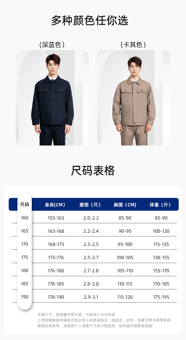 RD-506 春秋純棉電焊工作服套裝男印字長(zhǎng)袖工裝耐磨車間全棉勞保服(圖9)