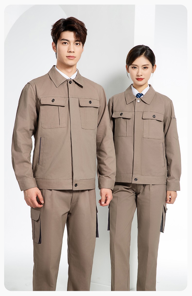 RD-506 春秋純棉電焊工作服套裝男印字長(zhǎng)袖工裝耐磨車間全棉勞保服(圖11)