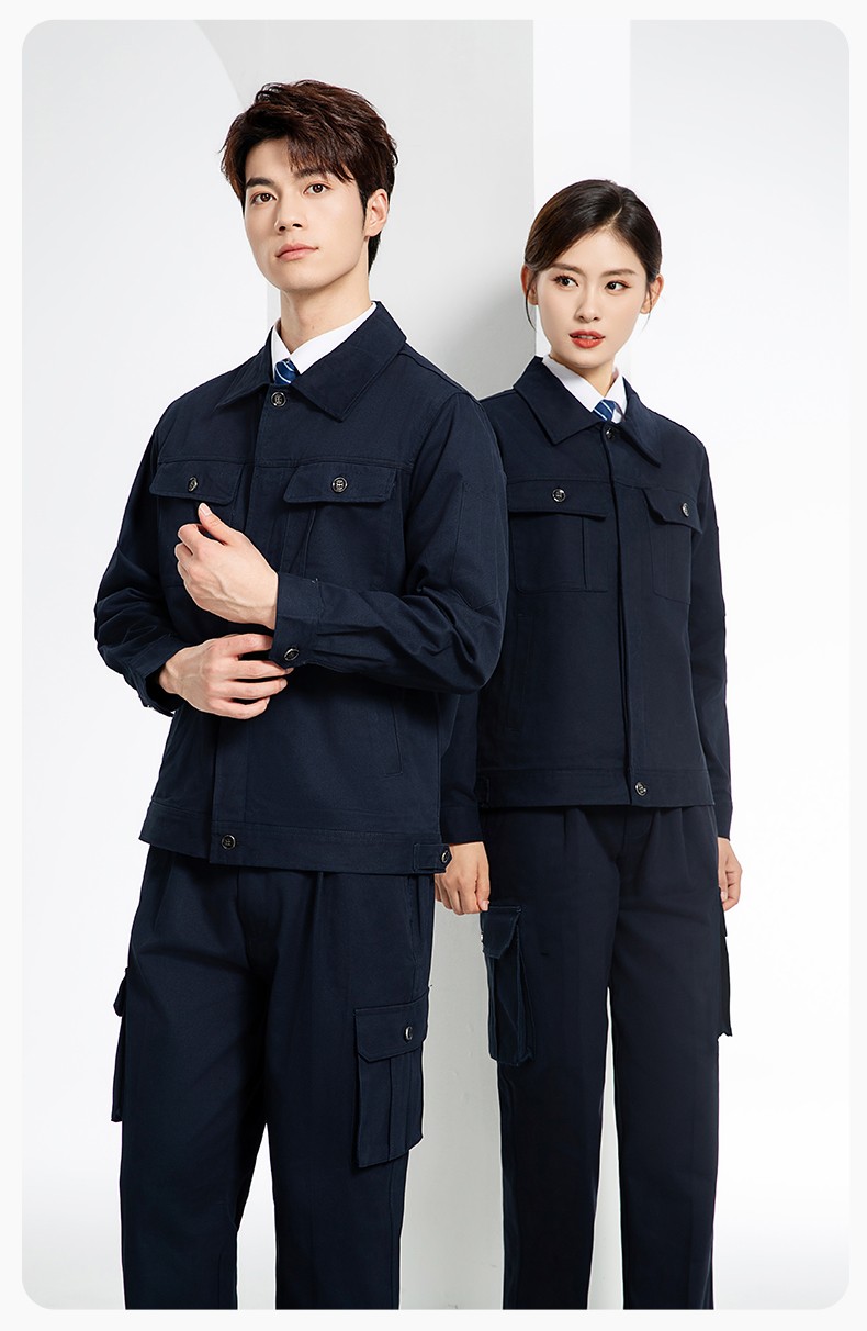 RD-506 春秋純棉電焊工作服套裝男印字長(zhǎng)袖工裝耐磨車間全棉勞保服(圖14)