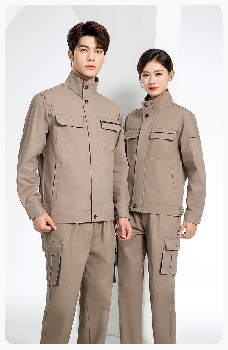 RD-507 純棉電焊工作服套裝男秋冬長袖工裝耐磨車間全棉工程服高端勞保服(圖14)