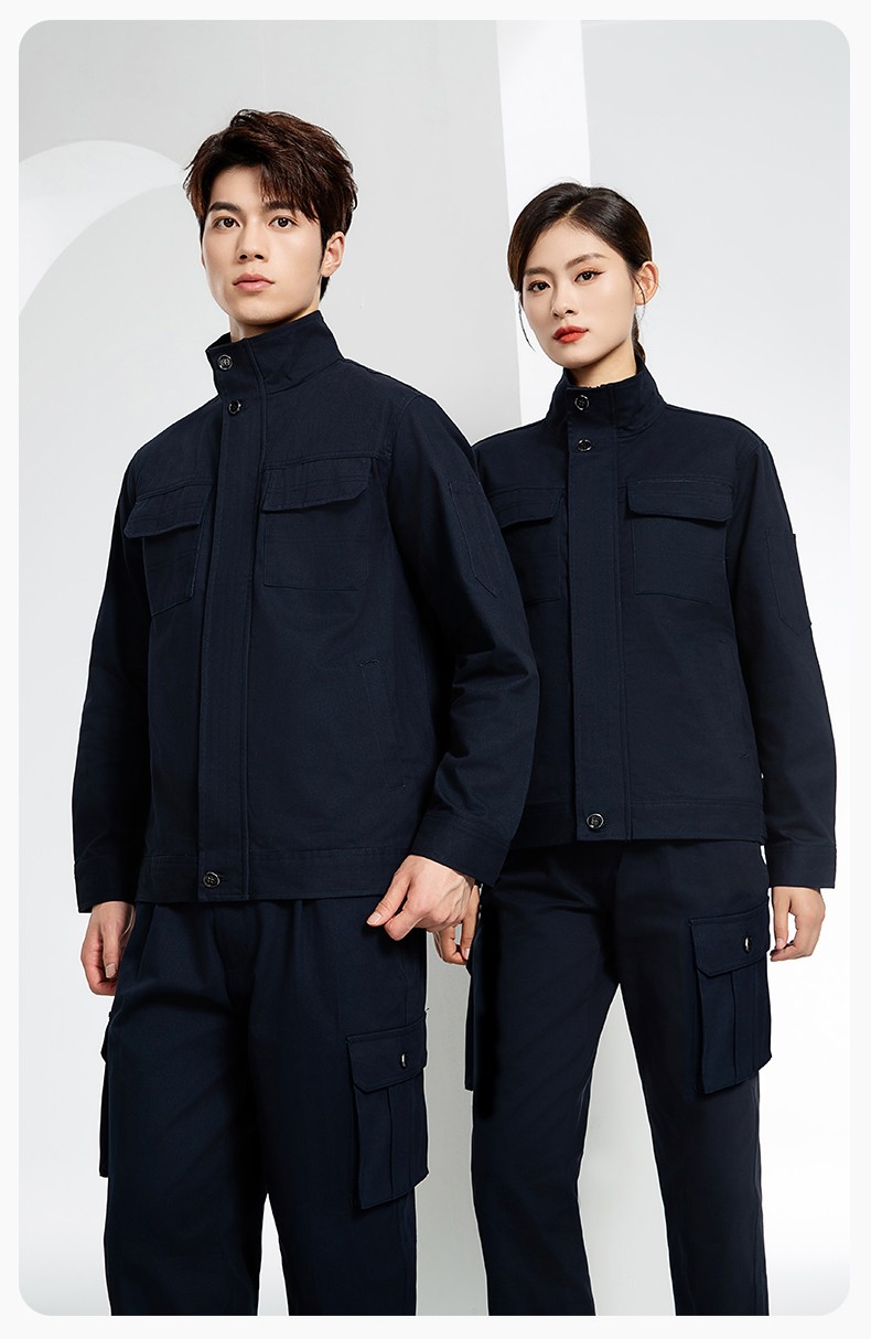 RD-507 純棉電焊工作服套裝男秋冬長袖工裝耐磨車間全棉工程服高端勞保服(圖13)