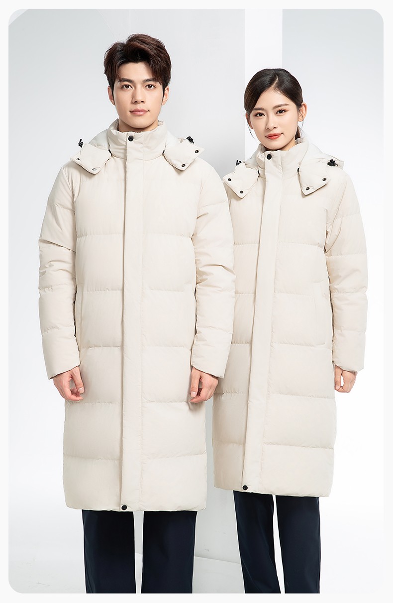 RH-6015 高端羽絨服工作服定制秋冬季中長(zhǎng)款加絨加厚棉服銀行前臺(tái)長(zhǎng)款外套(圖15)
