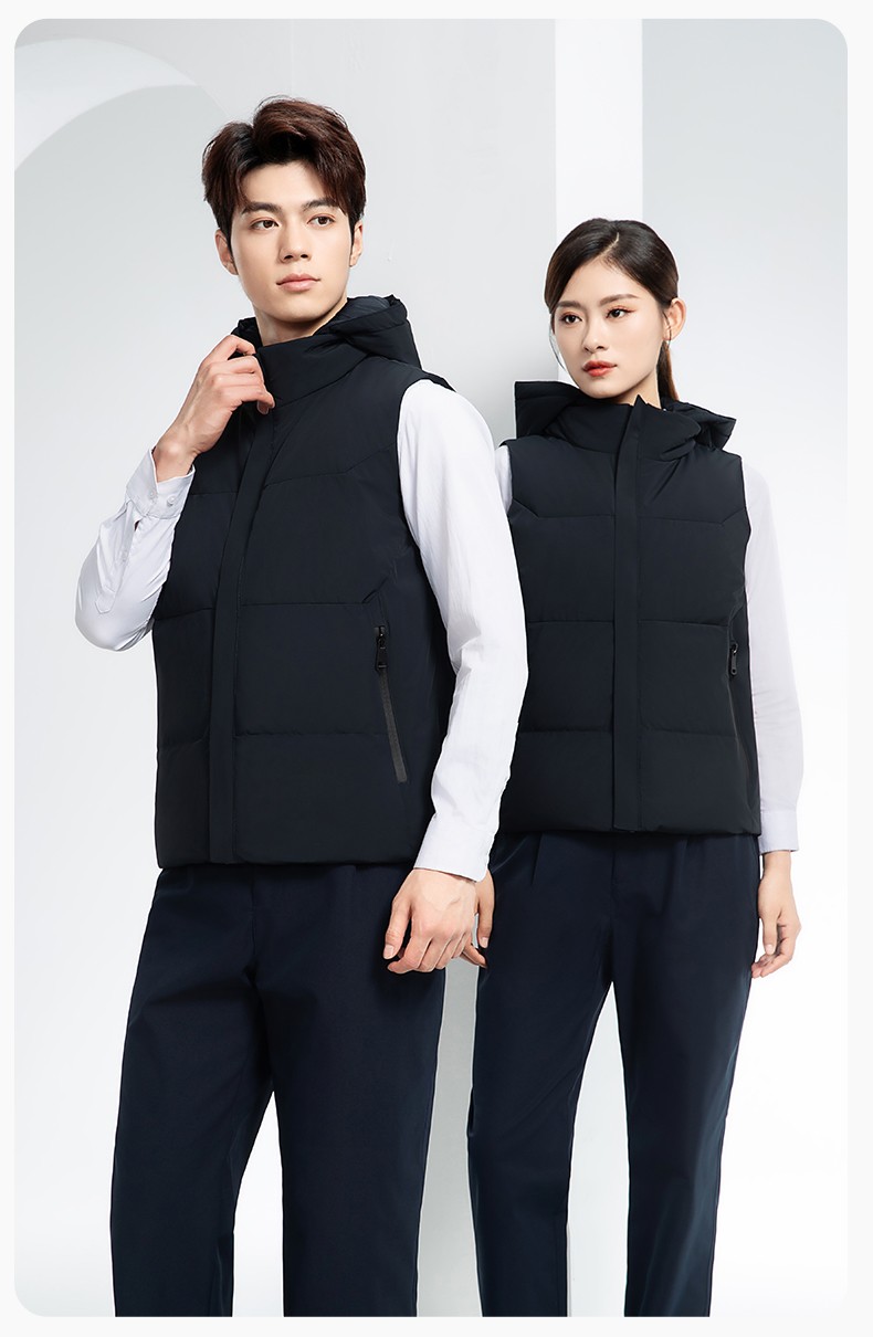 RH-8001 羽絨馬甲工作服加厚保暖秋冬工裝車間企業(yè)團(tuán)體工裝馬夾定制勞保服(圖15)