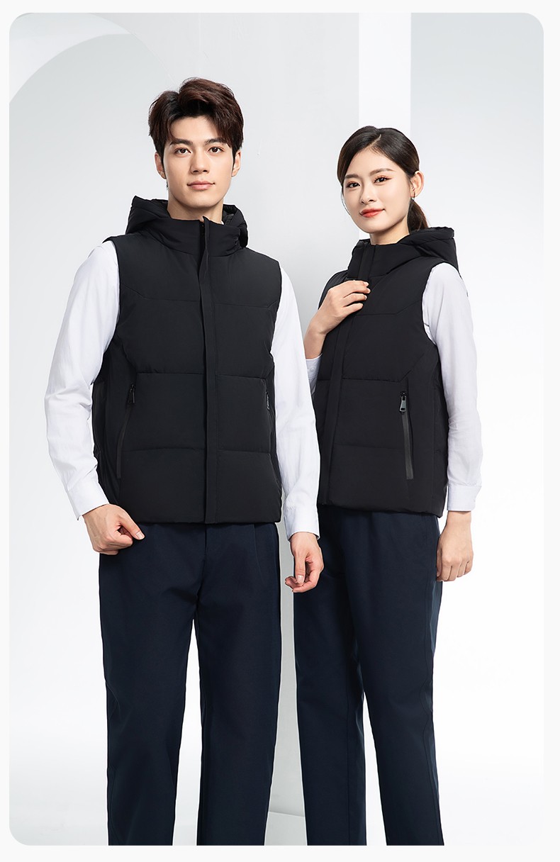 RH-8001 羽絨馬甲工作服加厚保暖秋冬工裝車間企業(yè)團(tuán)體工裝馬夾定制勞保服(圖13)