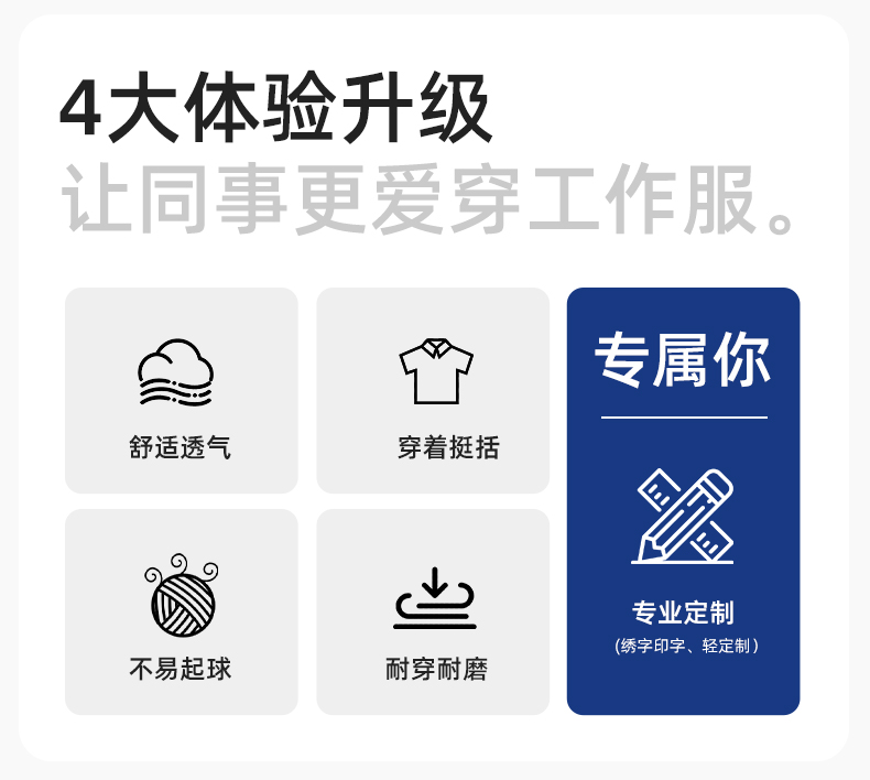 YJ-5601 春秋長袖工作服套裝印字logo男工廠車間反光條耐磨加厚工裝勞保服(圖2)