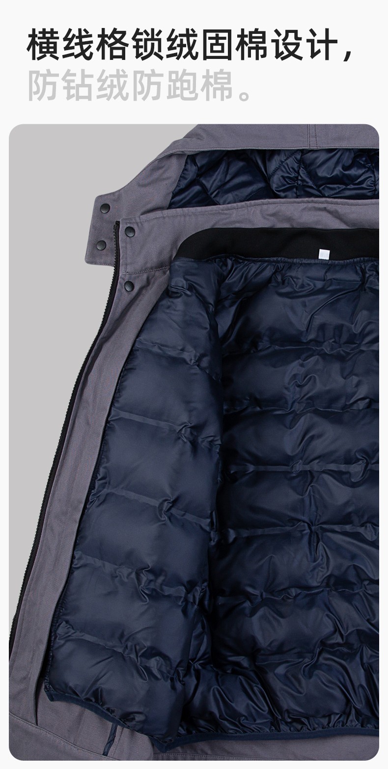 YJ-8901 冬季純棉工作服棉服定制加厚保暖上衣外套電焊工廠勞保服棉襖印字(圖7)