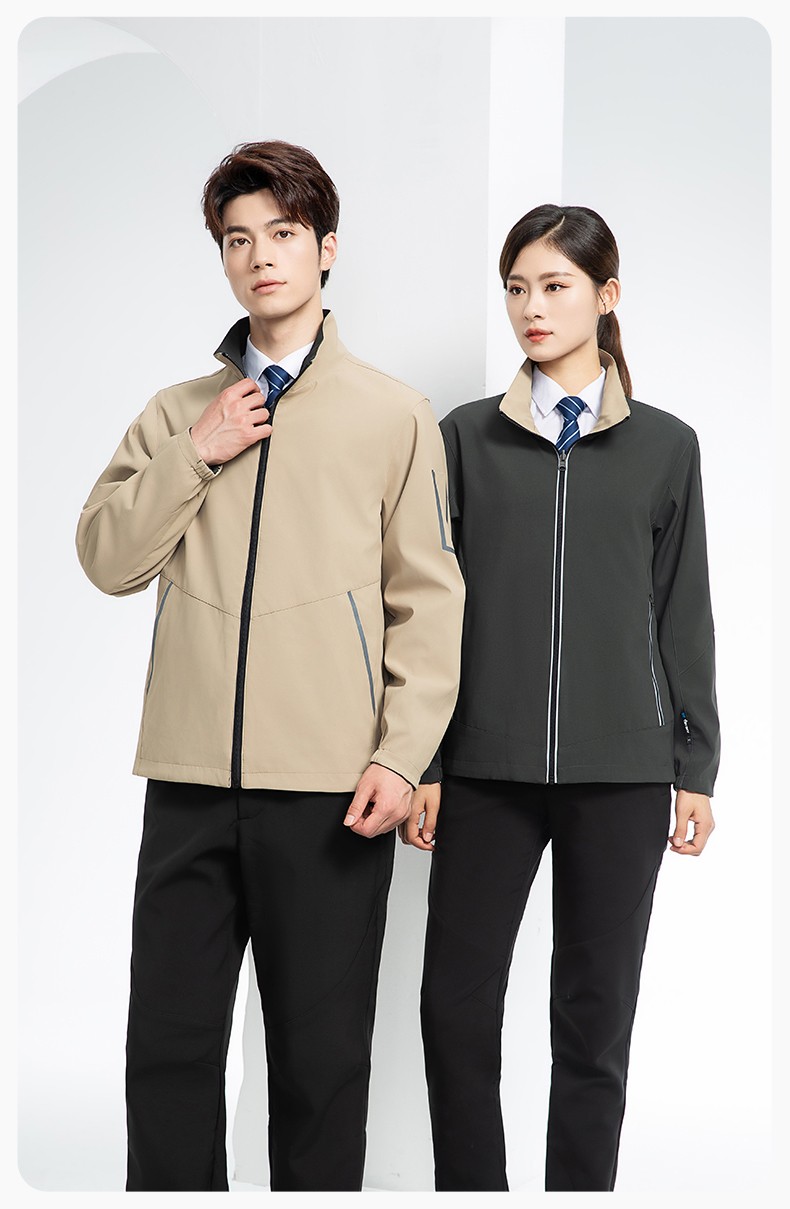 YJ-7001 高端工作服沖鋒衣春秋雙面企業(yè)公司行政商務(wù)高管員工長(zhǎng)袖外套定制(圖14)