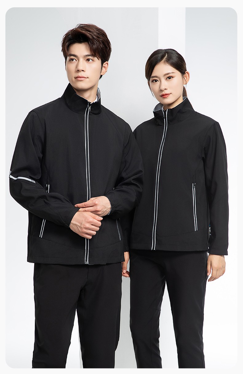 YJ-7001 高端工作服沖鋒衣春秋雙面企業(yè)公司行政商務(wù)高管員工長(zhǎng)袖外套定制(圖18)