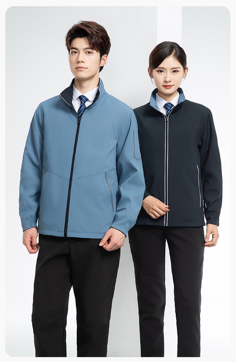 YJ-7001 高端工作服沖鋒衣春秋雙面企業(yè)公司行政商務(wù)高管員工長(zhǎng)袖外套定制(圖22)