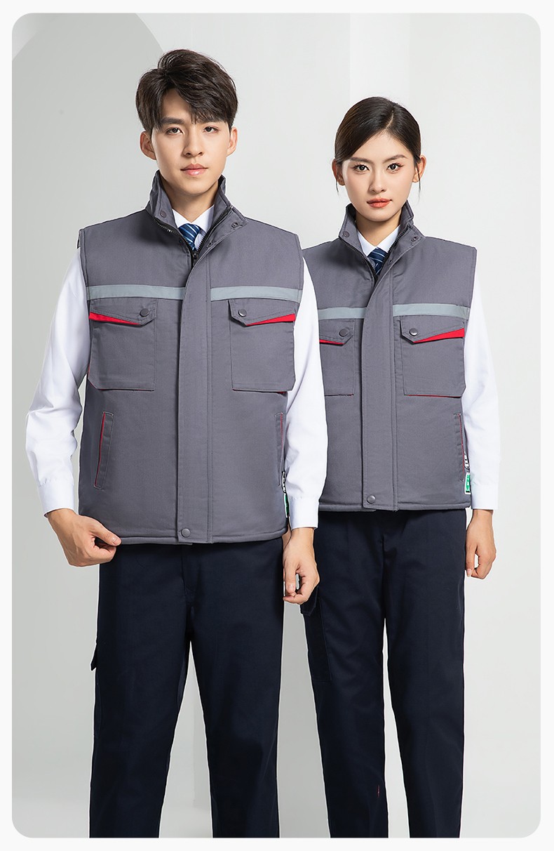 LW-9983  防靜電秋冬工程棉馬甲工裝團(tuán)體廣告志愿者義工馬夾背心工作服定制(圖14)