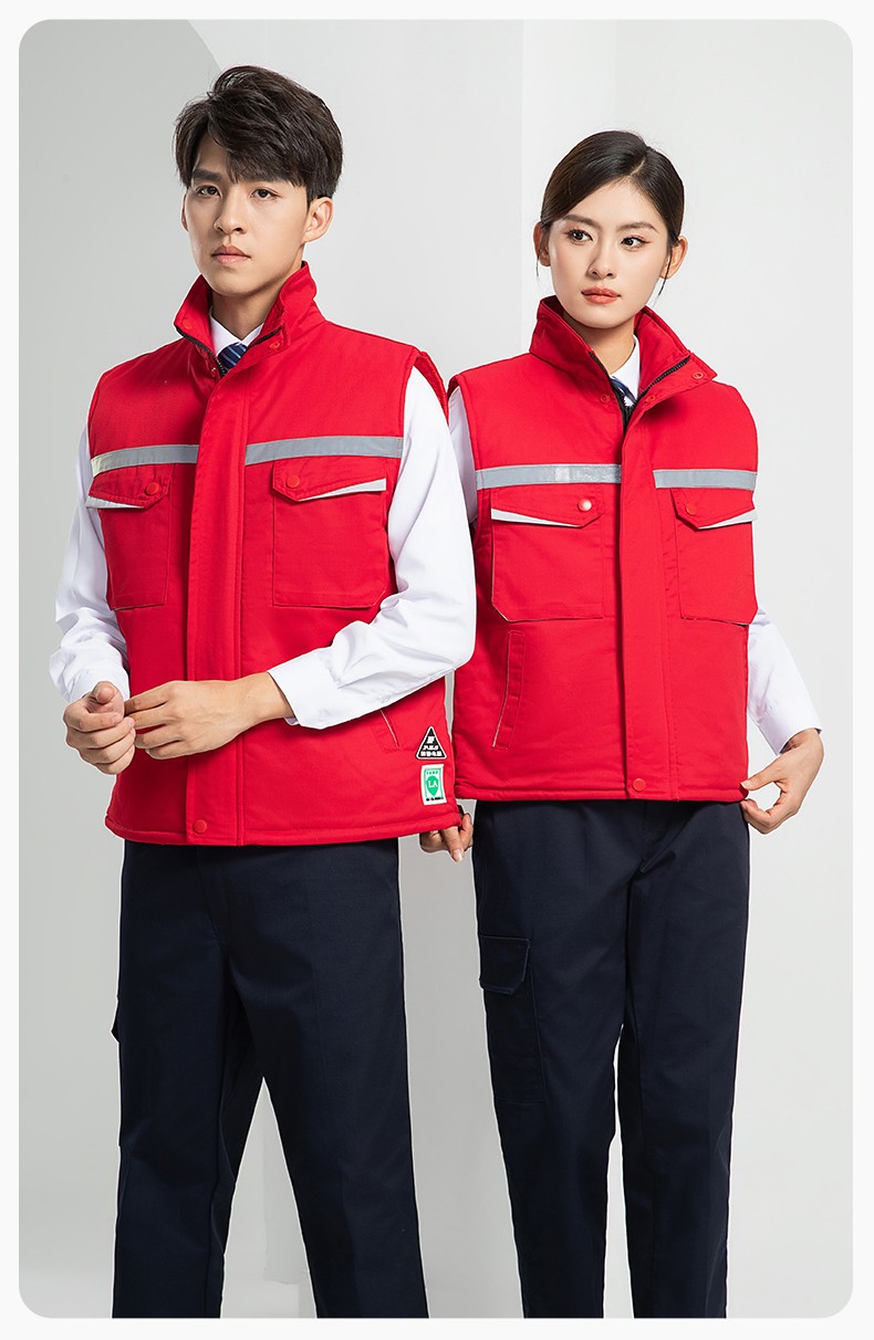 LW-9983  防靜電秋冬工程棉馬甲工裝團(tuán)體廣告志愿者義工馬夾背心工作服定制(圖16)