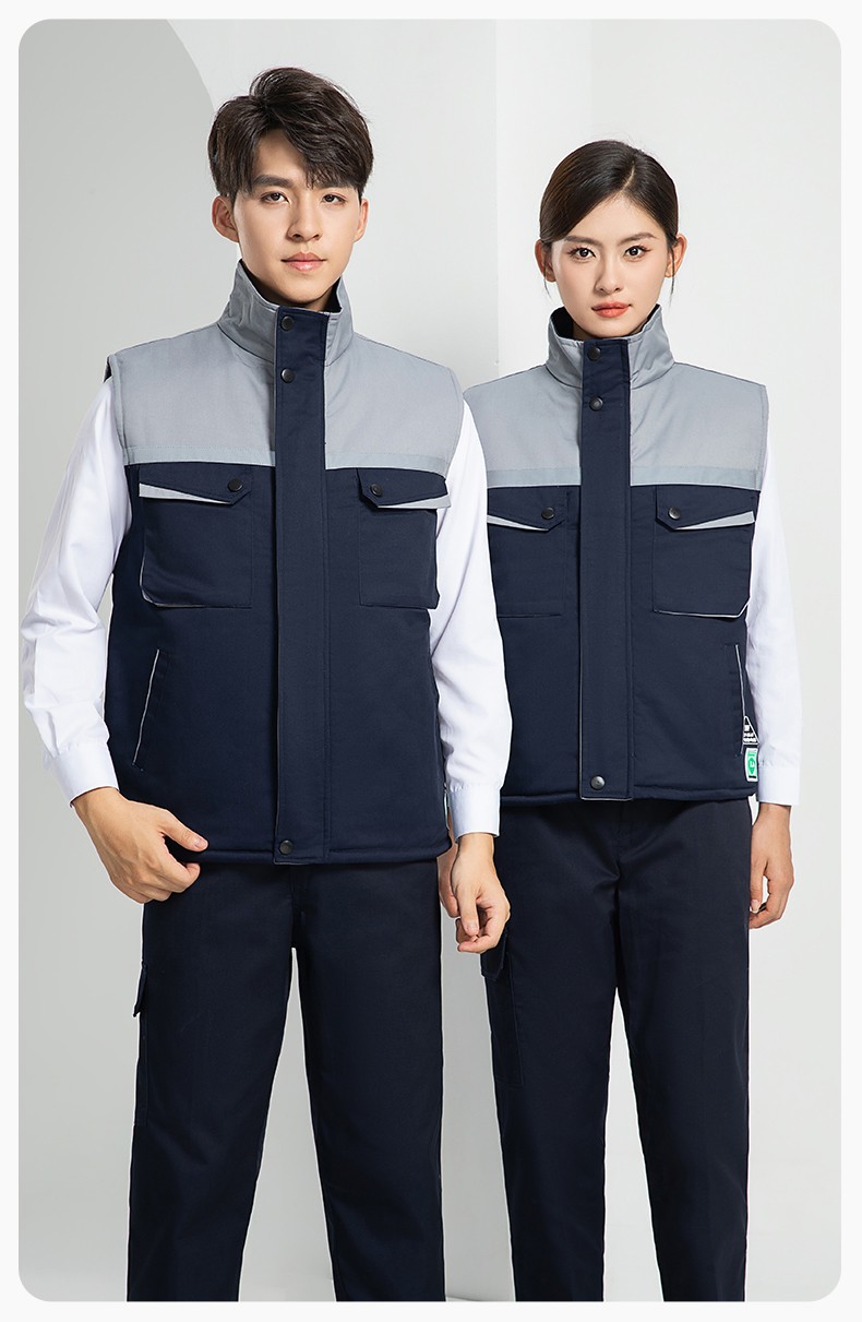 LW-9983  防靜電秋冬工程棉馬甲工裝團(tuán)體廣告志愿者義工馬夾背心工作服定制(圖22)