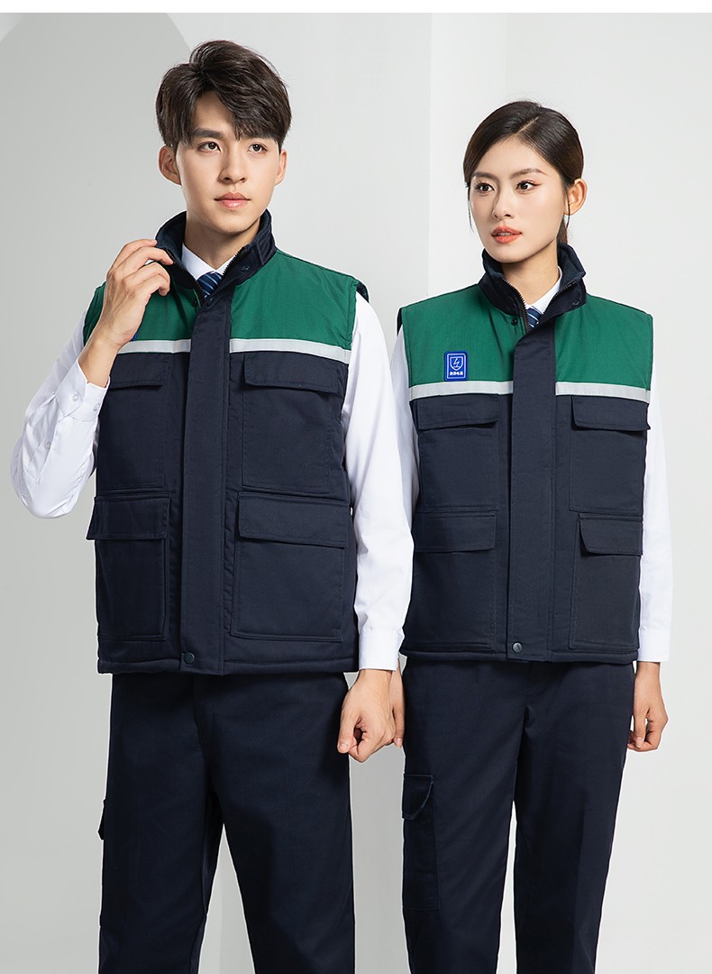 LW-9929 加厚冬季防靜電工作服男棉馬甲勞保服船廠加油站防寒棉背心定制(圖25)