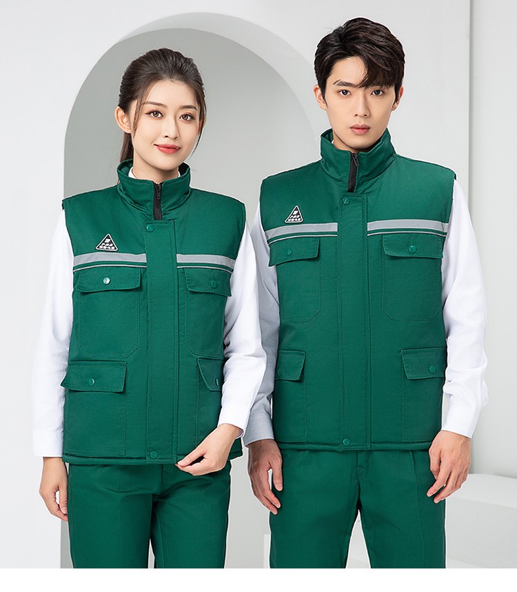 LW-9903 防靜電冬季棉馬甲工作服印繡字男工裝棉馬夾船廠汽修加厚坎肩定制(圖25)