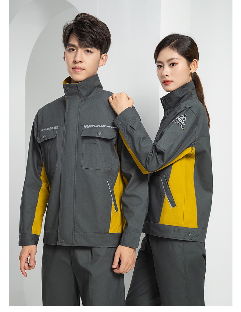 LW-8063 防靜電工作服春秋套裝定制耐磨勞保服男汽修加油站工地工裝印LOGO(圖23)