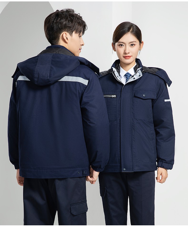 LW-8869Y 冬季羽絨內(nèi)膽工作服棉服定制工廠車間戶外男保溫反光條保暖棉襖棉衣工作服(圖25)