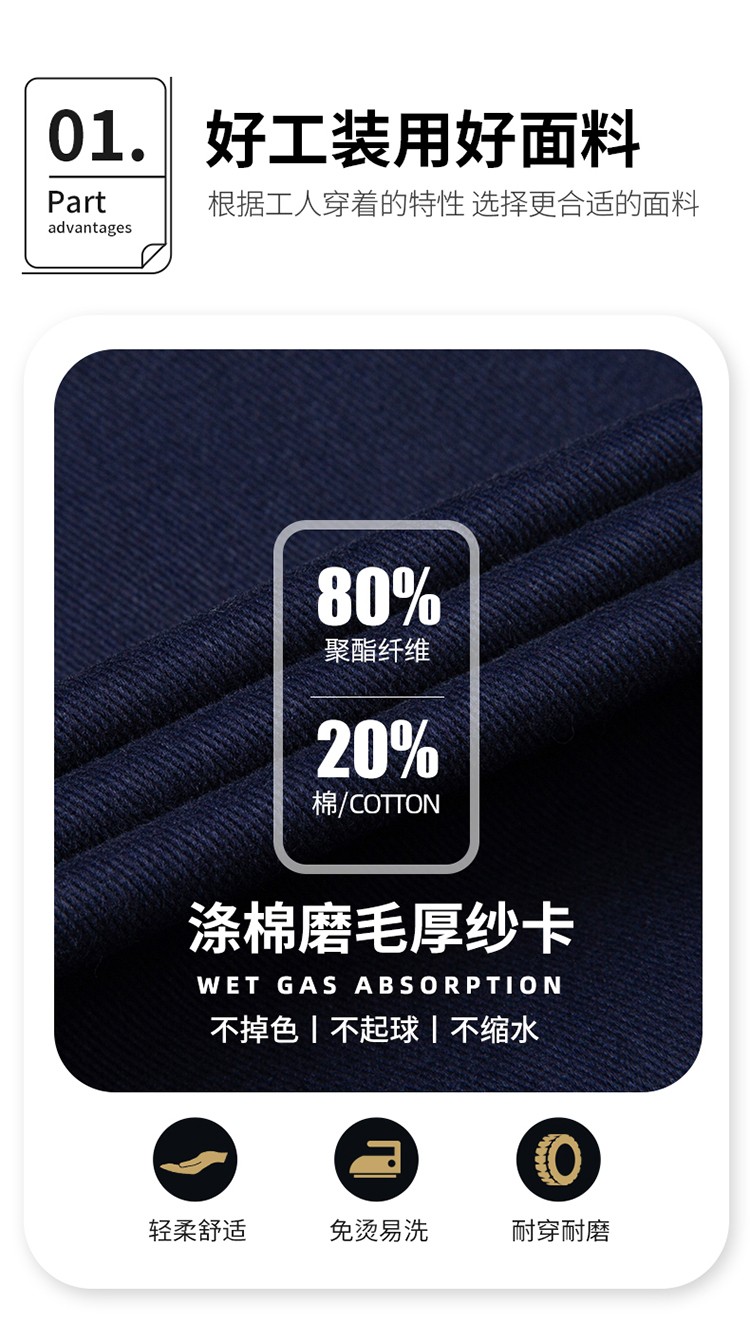 LW-8826Y 冬季可拆卸羽絨工作服棉襖工廠車間員工勞保服加絨加厚棉服工裝定制(圖4)