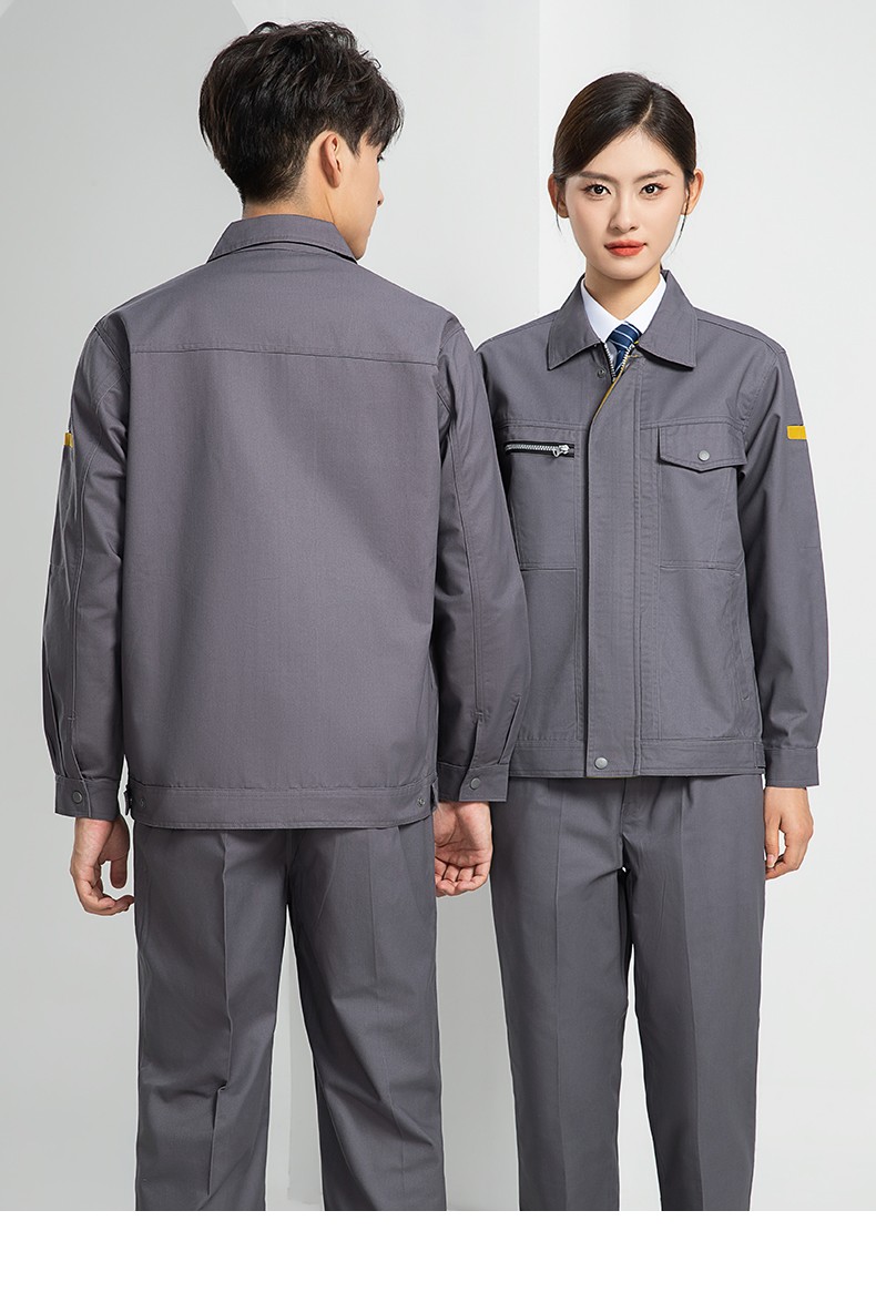 LW-8069 新款春秋工作服套裝定制廠服工衣車間勞保服工程服電工服印制logo(圖24)