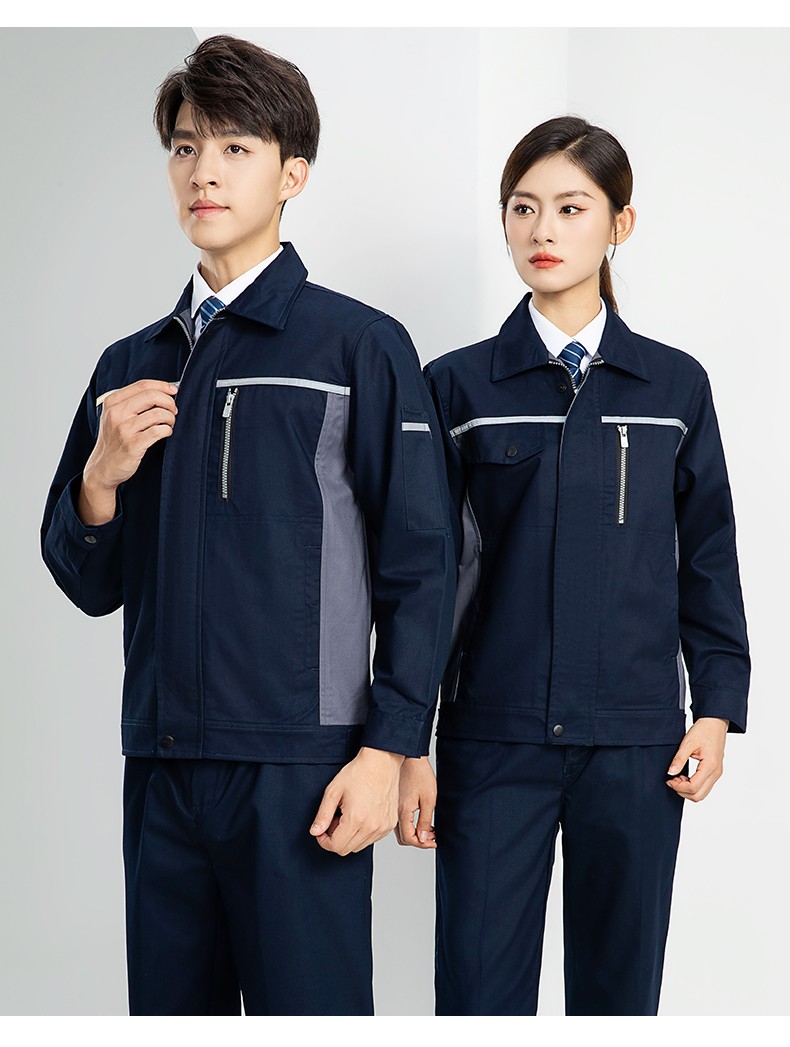 LW-8104 新款時(shí)尚拼色工作服定制帶反光安全工作勞保服套裝工廠車間工程服(圖21)