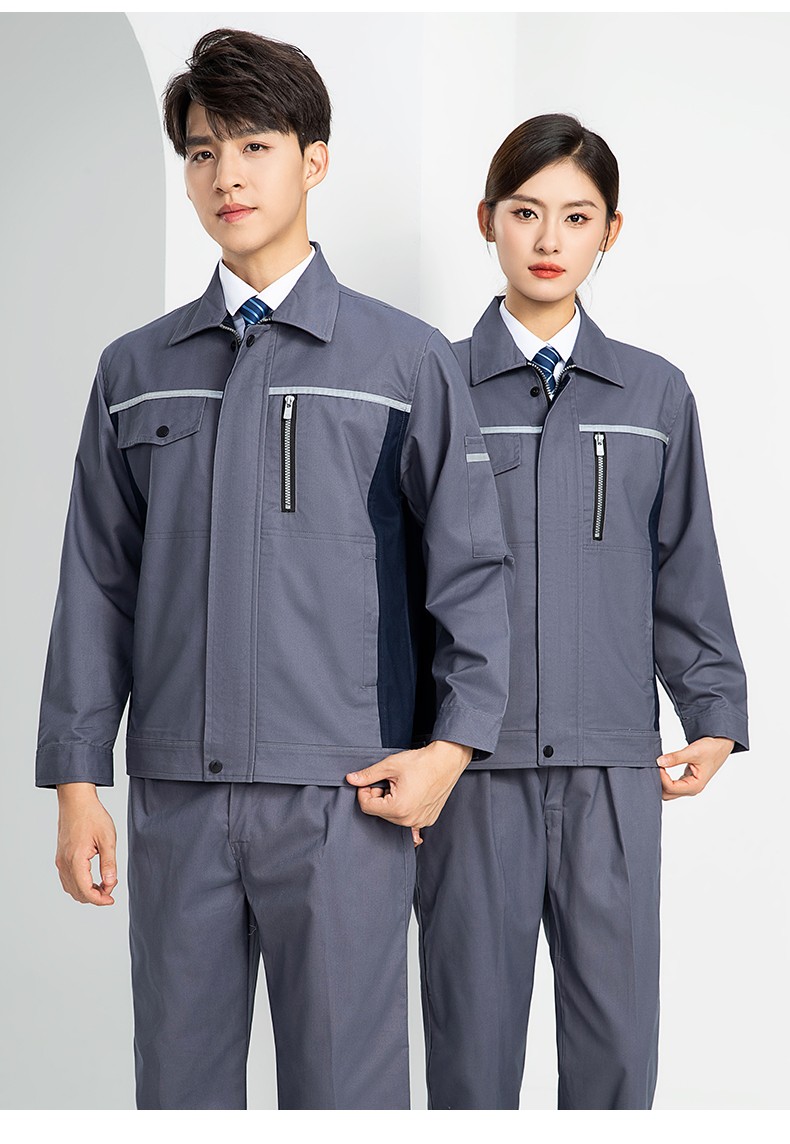 LW-8104 新款時(shí)尚拼色工作服定制帶反光安全工作勞保服套裝工廠車間工程服(圖26)