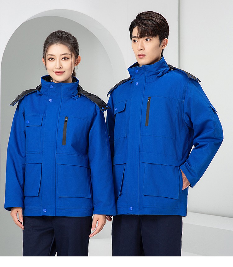 LW-8835 冬季純棉可拆卸工作服棉服定制印字防寒服冷庫(kù)棉工人車(chē)間加厚棉衣(圖25)