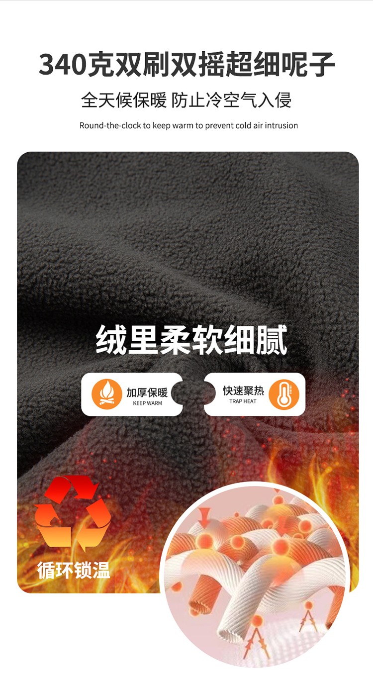 YJ-9806 冬季工作服沖鋒衣定制印logo防風(fēng)防水加絨加厚工裝外套夾克棉服(圖8)