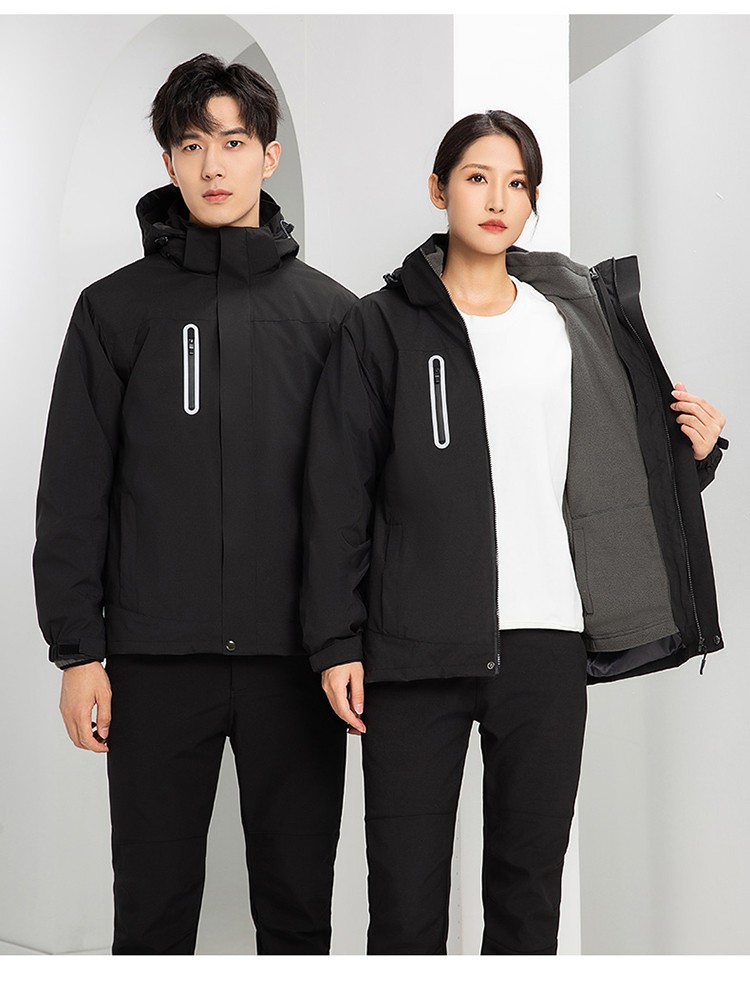 YJ-9806 冬季工作服沖鋒衣定制印logo防風(fēng)防水加絨加厚工裝外套夾克棉服(圖22)