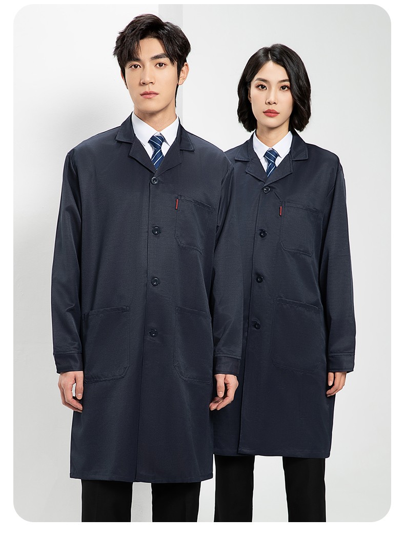 YJ-2305 防靜電大褂長(zhǎng)袖工作服純色電子廠男女防塵食品廠防靜電大褂定制(圖18)