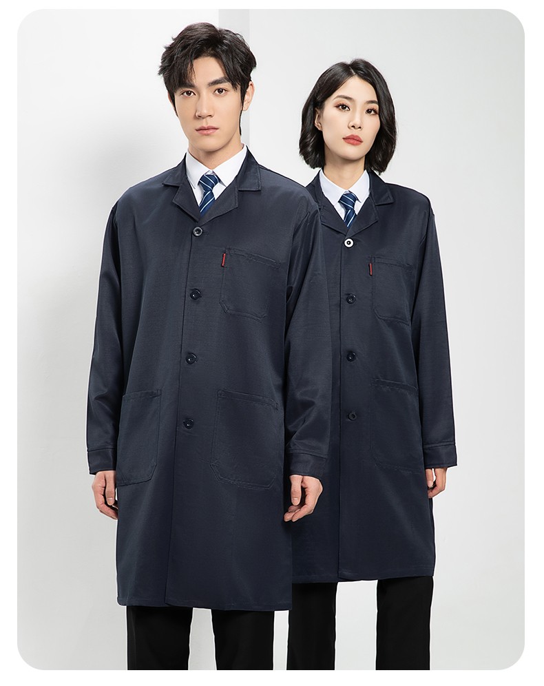 YJ-2305 防靜電大褂長(zhǎng)袖工作服純色電子廠男女防塵食品廠防靜電大褂定制(圖19)