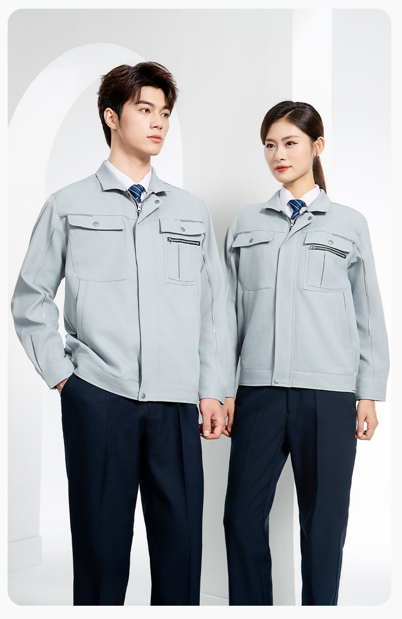 LJ-680012 秋冬高端防靜電工作服套裝男電力電工工程服電子廠勞保服上衣廠服(圖18)