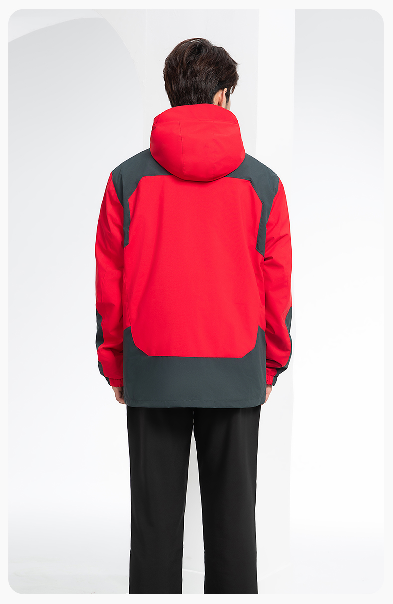 SW-9552 冬季撞色工作服沖鋒衣三合一可拆卸保暖工裝企業(yè)學(xué)校團(tuán)體服定制(圖14)