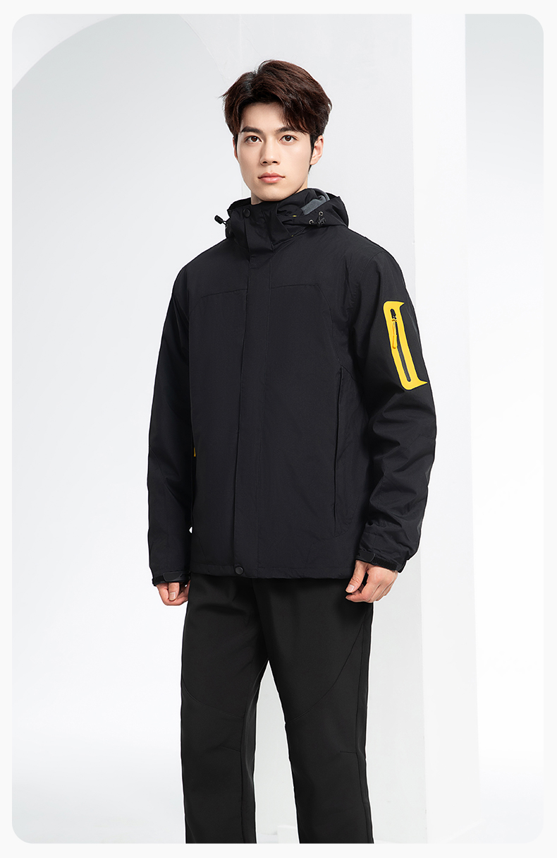 SW-9552 冬季撞色工作服沖鋒衣三合一可拆卸保暖工裝企業(yè)學(xué)校團(tuán)體服定制(圖19)