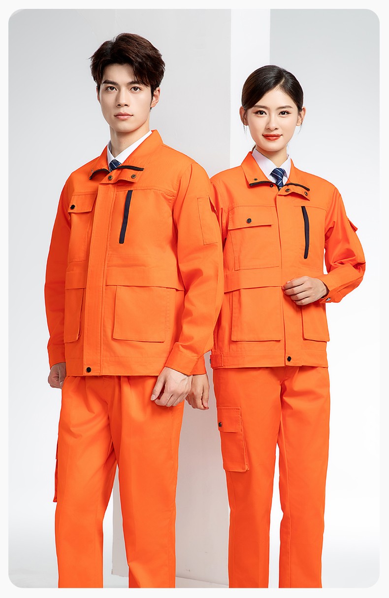 DM8050 春秋CVC工作服套裝男耐磨長(zhǎng)袖上衣工裝工廠服車間汽修勞保服批發(fā)(圖12)