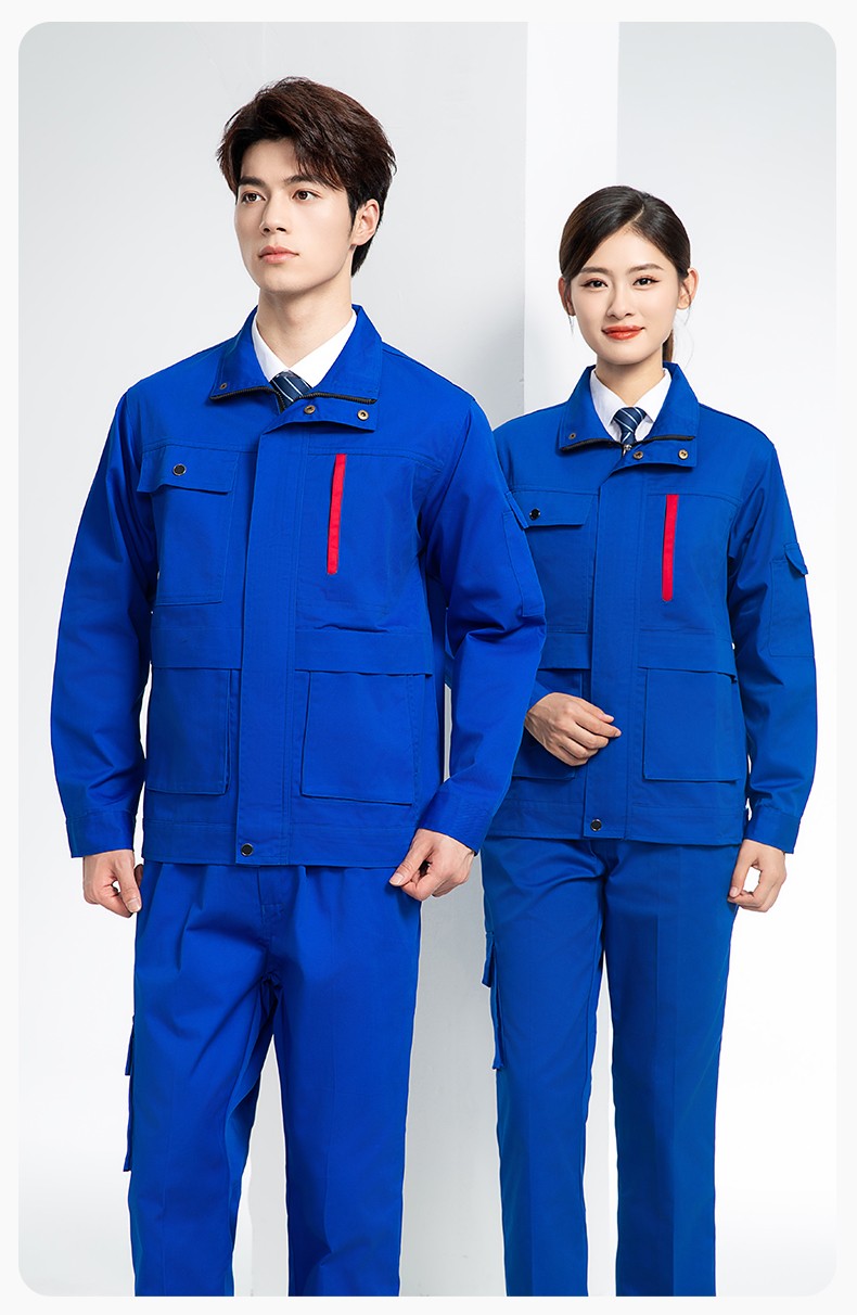 DM8050 春秋CVC工作服套裝男耐磨長(zhǎng)袖上衣工裝工廠服車間汽修勞保服批發(fā)(圖18)